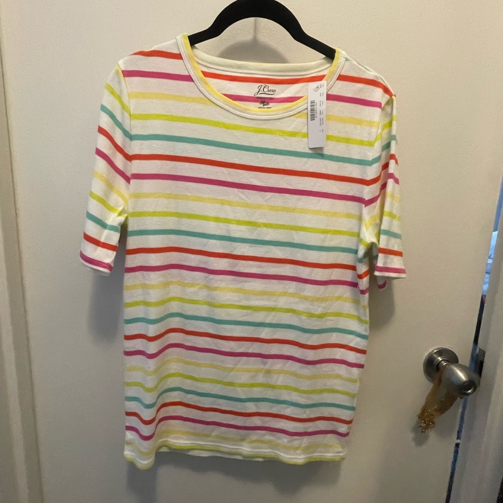 NWT - JCrew Multicolor Striped Tee
